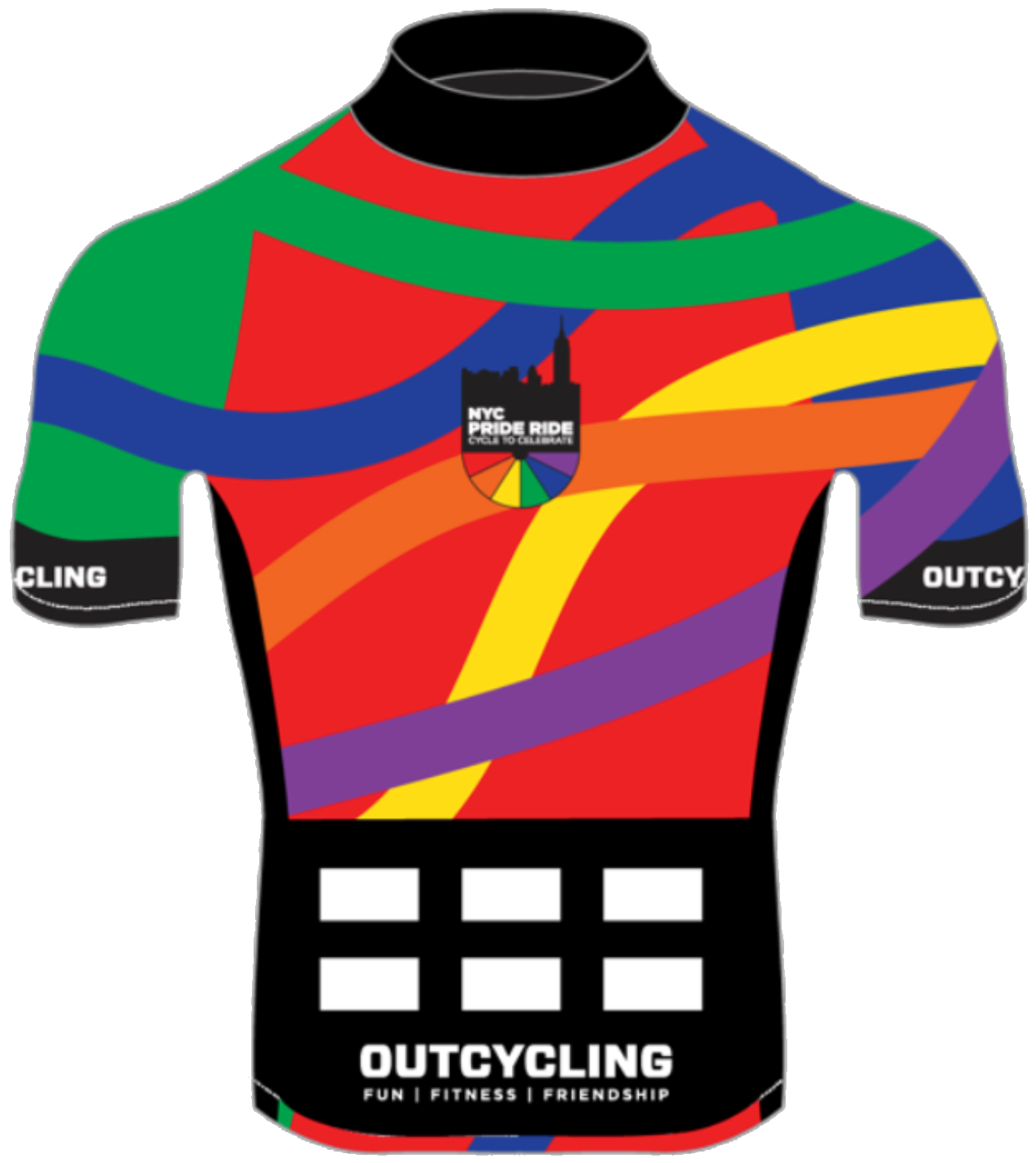 2020 OutCycling Pride Ride Jersey - MALE